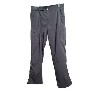Prana Gray Belted Cargo Pants Size XL